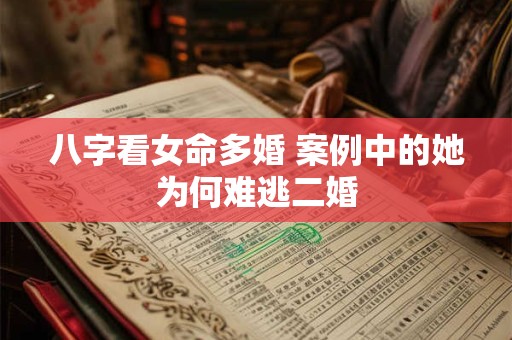 八字看女命多婚 案例中的她为何难逃二婚