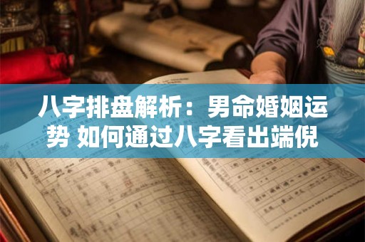 八字排盘解析：男命婚姻运势 如何通过八字看出端倪