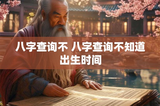 八字查询不 八字查询不知道出生时间 八字查询不 八字查询不知道出生时间