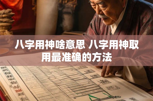 八字用神啥意思 八字用神取用最准确的方法