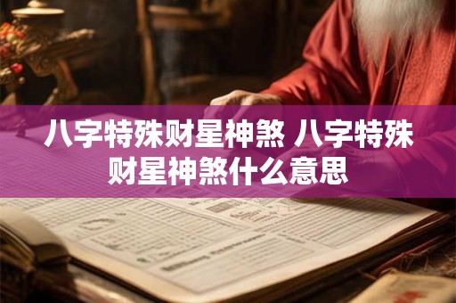 八字特殊财星神煞 八字特殊财星神煞什么意思