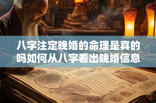 八字注定晚婚的命理是真的吗如何从八字看出晚婚信息