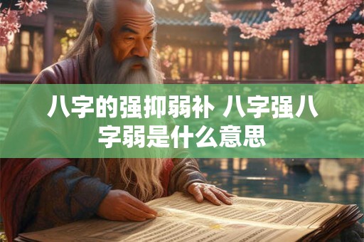 八字的强抑弱补 八字强八字弱是什么意思