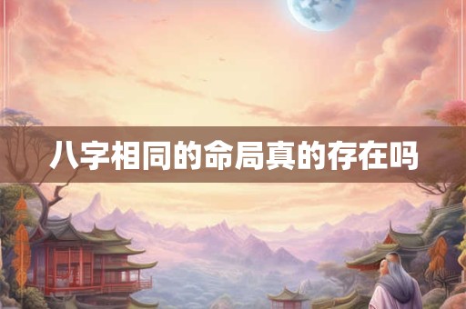 八字相同的命局真的存在吗