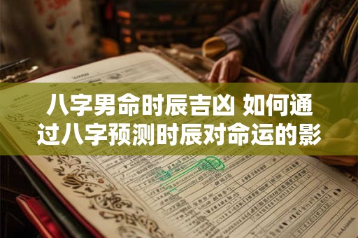 八字男命时辰吉凶 如何通过八字预测时辰对命运的影响