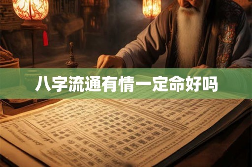 八字流通有情一定命好吗
