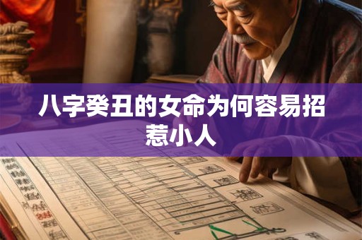 八字癸丑的女命为何容易招惹小人