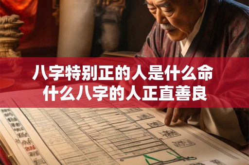 八字特别正的人是什么命 什么八字的人正直善良