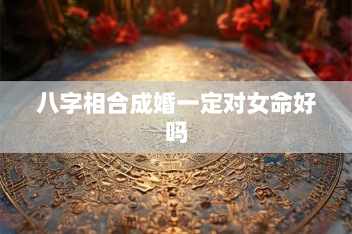 八字相合成婚一定对女命好吗
