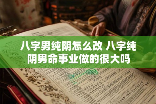 八字男纯阴怎么改 八字纯阴男命事业做的很大吗