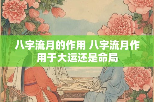 八字流月的作用 八字流月作用于大运还是命局
