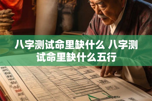 八字测试命里缺什么 八字测试命里缺什么五行