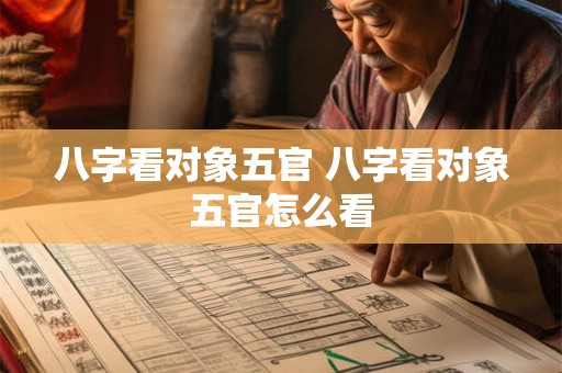 八字看对象五官 八字看对象五官怎么看