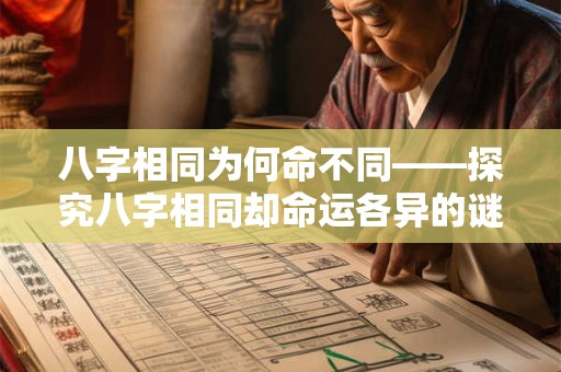 八字相同为何命不同——探究八字相同却命运各异的谜团
