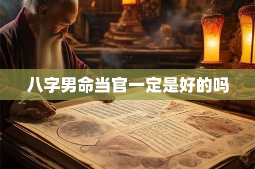 八字男命当官一定是好的吗