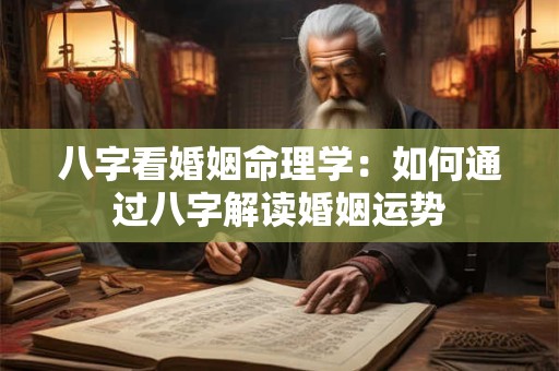 八字看婚姻命理学：如何通过八字解读婚姻运势