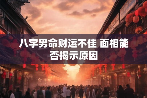 八字男命财运不佳 面相能否揭示原因