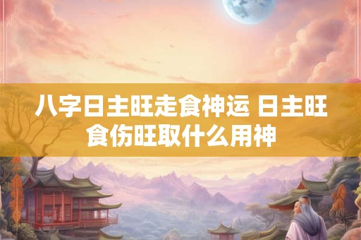 八字日主旺走食神运 日主旺食伤旺取什么用神