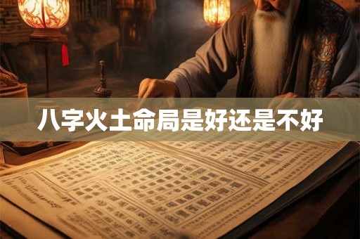 八字火土命局是好还是不好