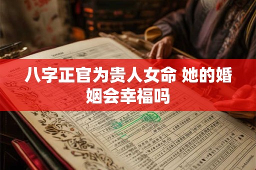 八字正官为贵人女命 她的婚姻会幸福吗