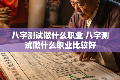 八字测试做什么职业 八字测试做什么职业比较好