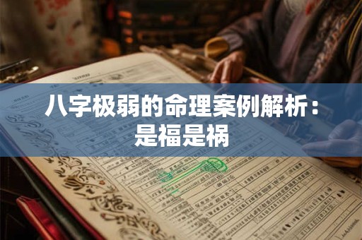八字极弱的命理案例解析：是福是祸