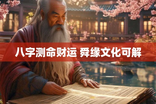 八字测命财运 舜缘文化可解