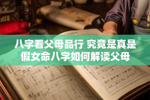 八字看父母品行 究竟是真是假女命八字如何解读父母 八字看父母品行 究竟是真是假女命八字如何解读父母