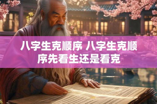 八字生克顺序 八字生克顺序先看生还是看克 八字生克顺序 八字生克顺序先看生还是看克