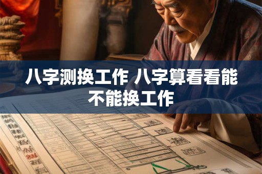 八字测换工作 八字算看看能不能换工作
