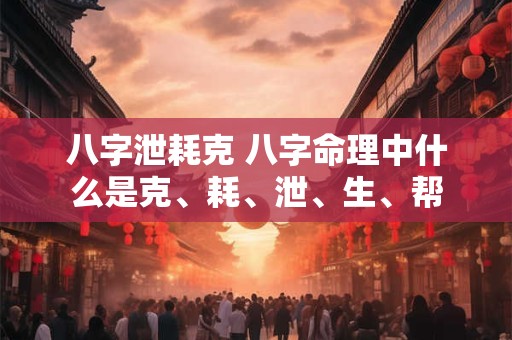 八字泄耗克 八字命理中什么是克、耗、泄、生、帮