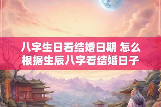 八字生日看结婚日期 怎么根据生辰八字看结婚日子 八字生日看结婚日期 怎么根据生辰八字看结婚日子