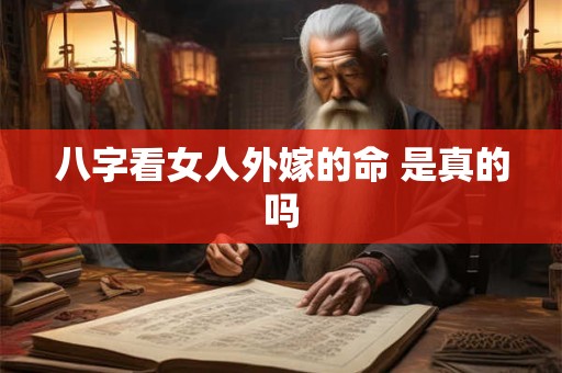 八字看女人外嫁的命 是真的吗