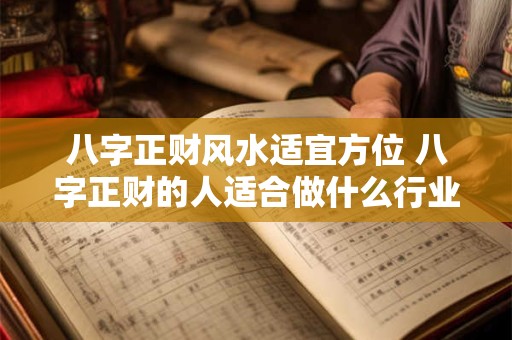 八字正财风水适宜方位 八字正财的人适合做什么行业