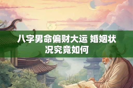 八字男命偏财大运 婚姻状况究竟如何