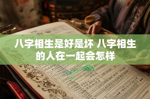 八字相生是好是坏 八字相生的人在一起会怎样
