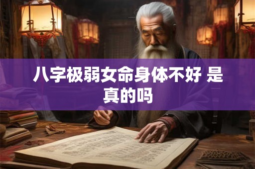 八字极弱女命身体不好 是真的吗