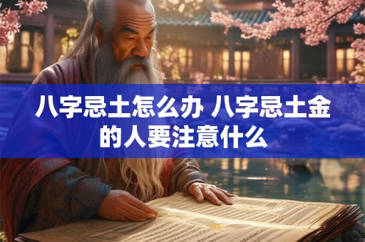 八字忌土怎么办 八字忌土金的人要注意什么