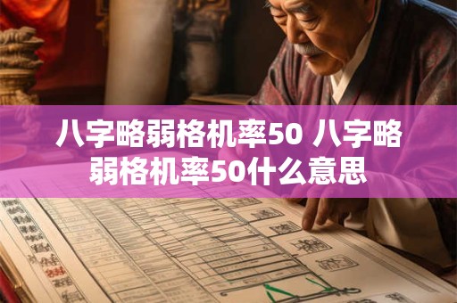 八字略弱格机率50 八字略弱格机率50什么意思