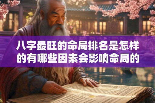 八字最旺的命局排名是怎样的有哪些因素会影响命局的旺衰