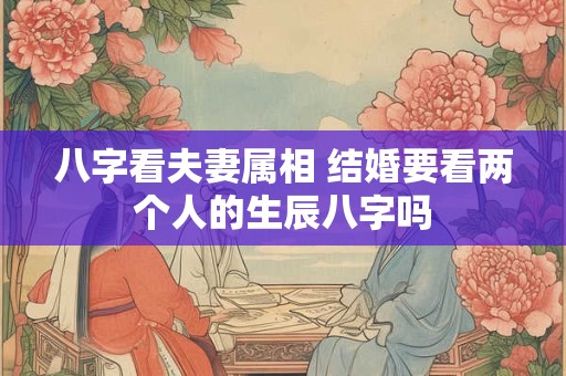 八字看夫妻属相 结婚要看两个人的生辰八字吗 八字看夫妻属相 结婚要看两个人的生辰八字吗