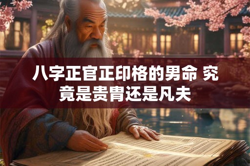八字正官正印格的男命 究竟是贵胄还是凡夫