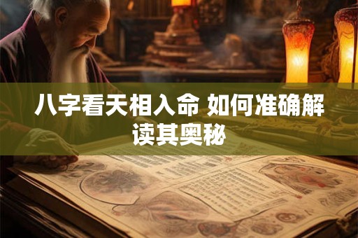 八字看天相入命 如何准确解读其奥秘