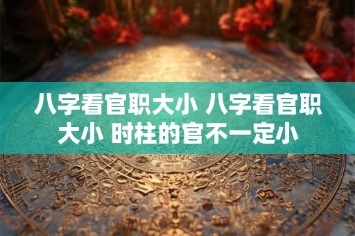 八字看官职大小 八字看官职大小 时柱的官不一定小