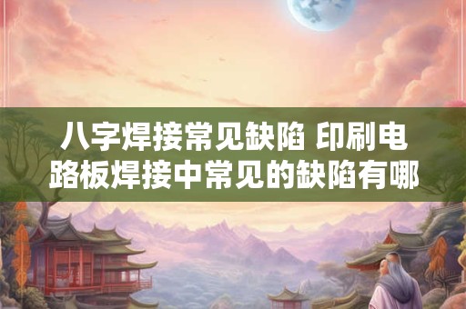 八字焊接常见缺陷 印刷电路板焊接中常见的缺陷有哪些