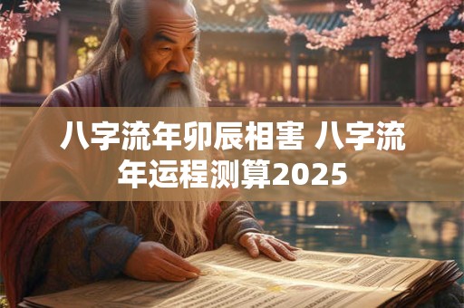 八字流年卯辰相害 八字流年运程测算2025
