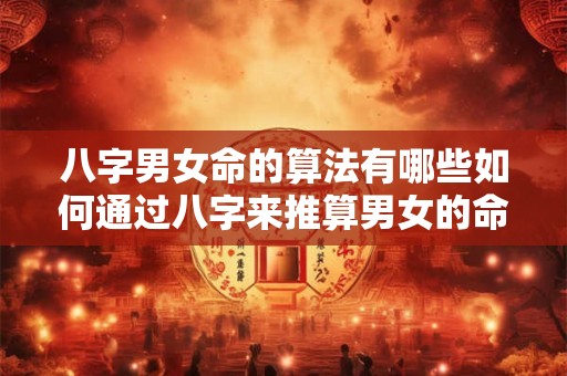 八字男女命的算法有哪些如何通过八字来推算男女的命运
