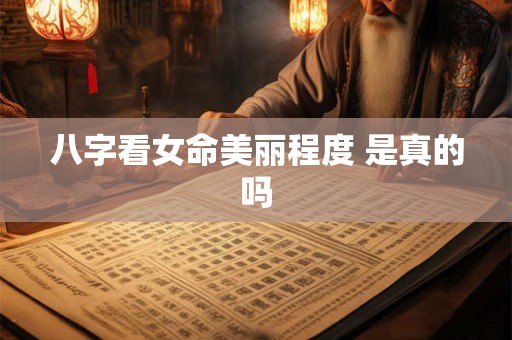 八字看女命美丽程度 是真的吗