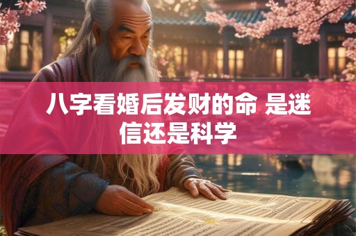 八字看婚后发财的命 是迷信还是科学 八字看婚后发财的命 是迷信还是科学
