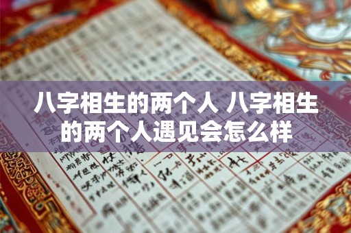 八字相生的两个人 八字相生的两个人遇见会怎么样